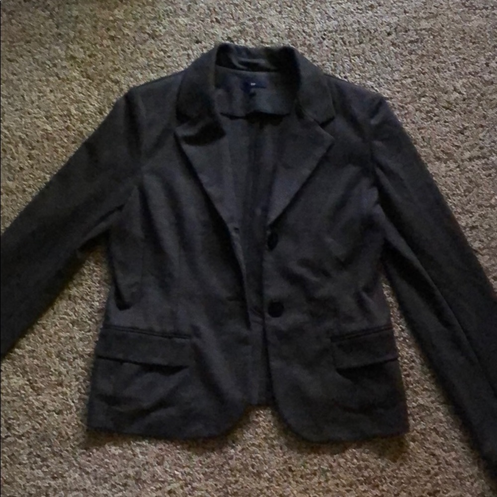 DONATING SOON- Gap charcoal knit blazer